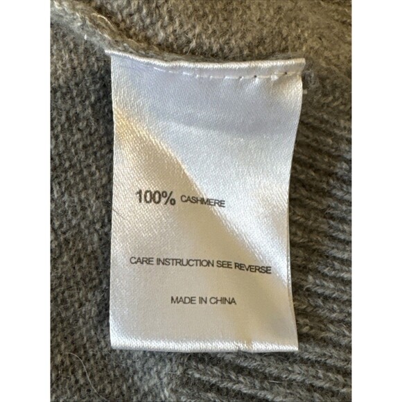 Ann Mashburn Size S Cashmere Sweater Womens  Blue Gray Cream Crew Neck Pullover - Picture 5 of 10
